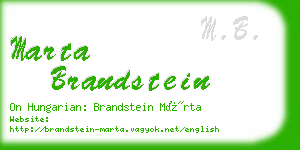 marta brandstein business card